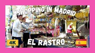 Shopping in Madrid | El Rastro market | Spain | ASMR | 4K ️