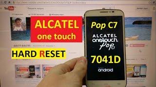 Hard reset Alcatel 7041D Pop C7 Сброс графического ключа alcatel one touch 7041d