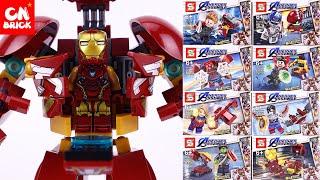 Unoffical LEGO AVENGERS ENDGAME 8 IN 1 TO HULKBUSTER SY1432  Unofficial lego lego videos