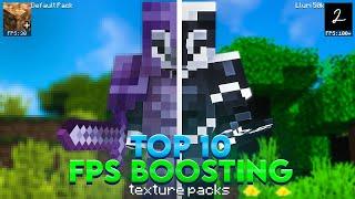 Top 10 BEST FPS Boosting Texture Packs | 1.20+