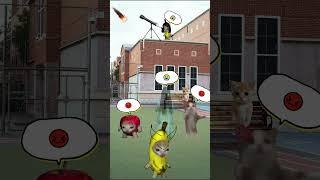Banana Cat And Happy Cat School Day Part 19  #bananacat #catmemes #happycat