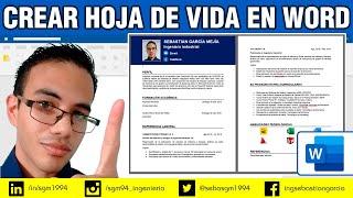 Crear Hoja de Vida en Word + Plantilla