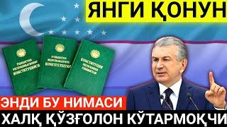 ЯНГИ ҚОНУН ХАЛҚНИ САРОСИМАДА ҚОЛДИРДИ.  КУТИЛМАГАН ХОЛАТ...