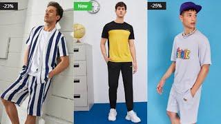 Men Two-piece Outfits style Preppy Shein Мужская одежда из двух частей стиль преппи в магазине Шейн