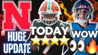 HUGE Nebraska Recruiting Update| 4⭐️ WR COMMITS TODAY + RUMORS + VISITS + MORE | Husker Football