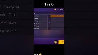 1 vs 6 coustom challenge | free fire funny commentry | free fire funniest moments |#shorts #freefire