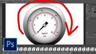 Анимация вращения стрелки в фотошопе
