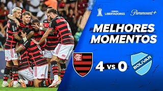 FLAMENGO 4 x 0 BOLÍVAR - CONMEBOL LIBERTADORES 2024 | Paramount Plus Brasil