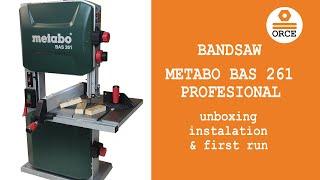 Unboxing, installation & first run of bandsaw Metabo BAS 261. How to set up bandsaw. #power tools