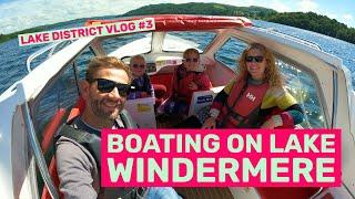 The kids drove a boat on Lake Windermere| Exploring the Lake District 2021