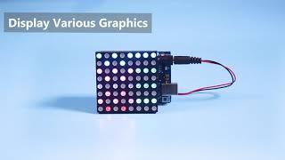 SunFounder Full Color RGB LED Matrix Driver Shield + RGB Matrix Screen