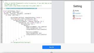 SwiftUI Tutorial:  SwiftUI playground in your Browser 2021