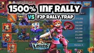 RALLY TRAP F2P LORDS MOBILE - BEST F2P COMP || THEY SENT MIX RALLY AT ME 