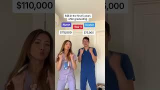 DOCTOR vs NURSE:  in first 5 years #shorts