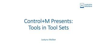 Control+M Presents:  Tools in Tool Sets in Plex by Rockwell