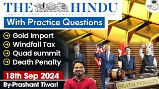 The Hindu Newspaper Analysis | 18 Sep 2024 | Current Affairs Today | Daily Current Affairs | StudyIQ