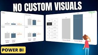 NO CUSTOM VISUAL | Create this Variance Chart in Power BI