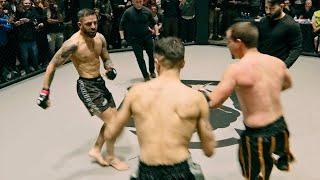 2 FIGHTERS VS 1 MMA GUY - Craziest fight ever! | Dogfight Wild Tournament DWT