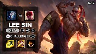 Lee Sin vs Kindred Jungle - KR Challenger - Patch 14.17 Season 14