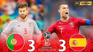 "Ronaldo Scores Historic Hat-trick to Save Portugal Against Spain in the 2018 World Cup"