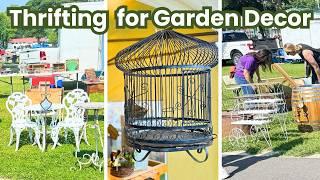 DISCOVERING Garden Gems Thrifting at a NEW Market! (Thrifting Garden Decor)