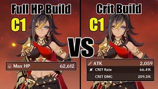 Dehya Full HP build vs Crit Build - Genshin impact