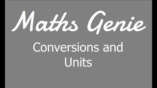 Conversions and Units