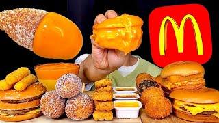 ASMR 불닭치즈속에 트리플치즈버거미니핫도그 달달구리 치즈볼 먹방McDonald’s Triple Cheese Burger  Nuggets Mini Corn Dog MuKBang