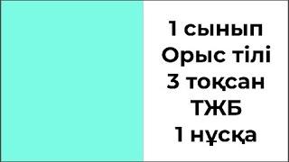 1 сынып Орыс тілі 3 тоқсан ТЖБ 1 нұсқа