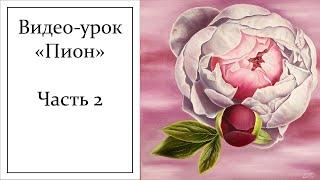 Как нарисовать пион маслом поэтапно / Мастер-класс для новичка / Обучение живописи с нуля / Часть 2