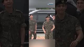 BTS members RM, V discharged from #SouthKorea military | #shorts #bts #military