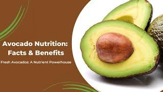 Avocado Nutrition Facts and Benefits: Fresh Avocados A Nutrient Powerhouse