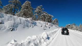 Driving To TROODOS  Mountains Cyprus | Snow 20th January 2022