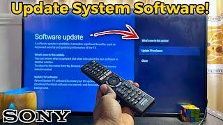 Sony Smart TV: How to Do System Software Update