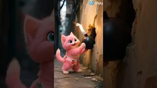 Pink Kitten’s Dream Cost His Father Everything #cat #shorts