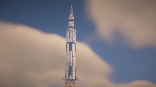 Minecraft: How to build a Rocket in Minecraft (Saturn V) Minecraft Rocket Tutorial