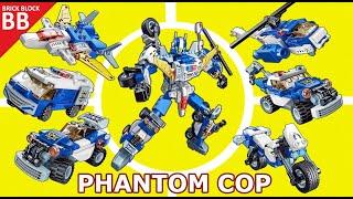 Збірка : Qman 41104 Phantom Cop ( FINAL ) ️ Speed Build Enlighten Lego Transformers combiner 6in1