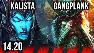 KALISTA vs GANGPLANK (TOP) | 8/4/14 | EUW Master | 14.20