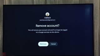 TCL Smart Google TV : How to Delete Google TV Account or Profile