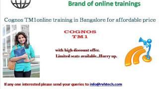 Cognos TM1 online training in bangalore for affordable price