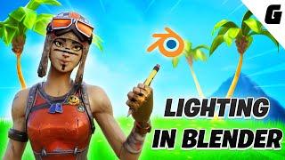 How To Get Good Lighting in Blender Easily! / Fortnite 3D Thumbnail Tutorial