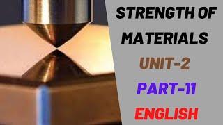 Strength of Material Unit 2 Part 11 in English for Diploma in Mechanical & Automobile Engg Students.