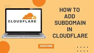 How To Add Subdomain On Cloudflare 2023 | Advance SEO Academy