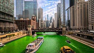 Dyeing of the Chicago River 2024