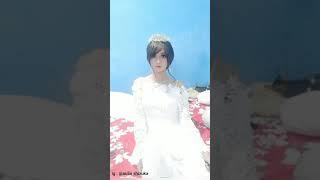 Crossdresser with Wedding Dress