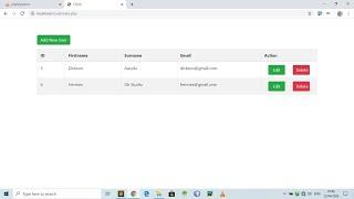 PHP CRUD Operation Using Jquery, Ajax, Bootstrap, PHP and MySQL from scratch