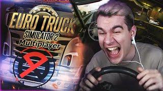 БРАТИШКИН ИГРАЕТ В EURO TRUCK SIMULATOR 2 СО СКВАДОМ И ПОЛУЧАЮТ ПРИВЕТЫ С РАДИО!!