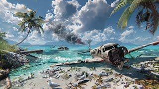 Our Plane CRASHED! Now We're Trying to Survive on a DESERTED Tropical Island! - Project Castaway