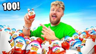 Opening 100 Kinder Joy Surprise Eggs (What's Inside)