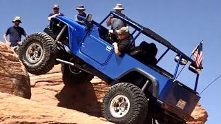 FJ-40 Landcruiser Crawler Maxxis 42's, EXTREME climb off road Sand Hollow, Crazy obstacle,Jeep buddy